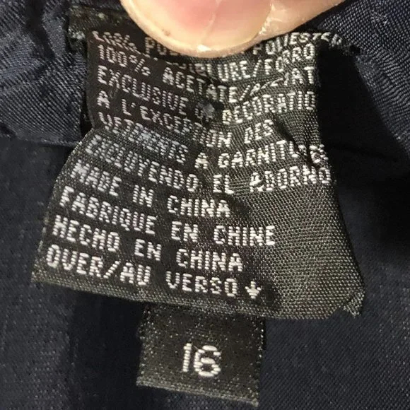 Liz Clairborne Night Black Dress, size 16 - Picture 4 of 5
